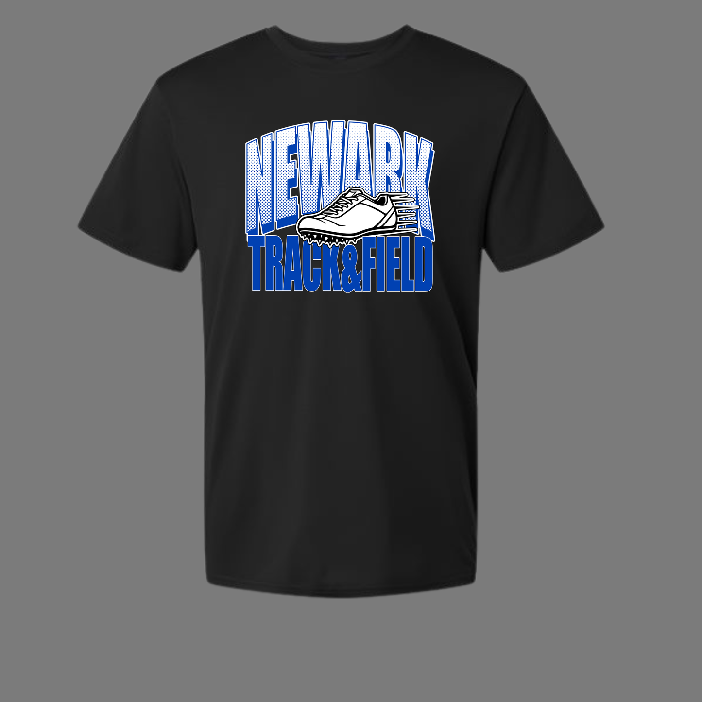 newark track and field shoe Performance t shirt youth and adult