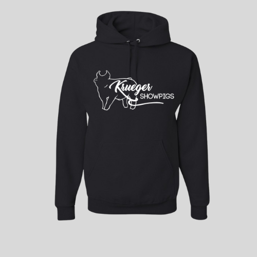 Unisex Hooded Sweatshirt with PIG logo transfer YOUTH AND ADULT