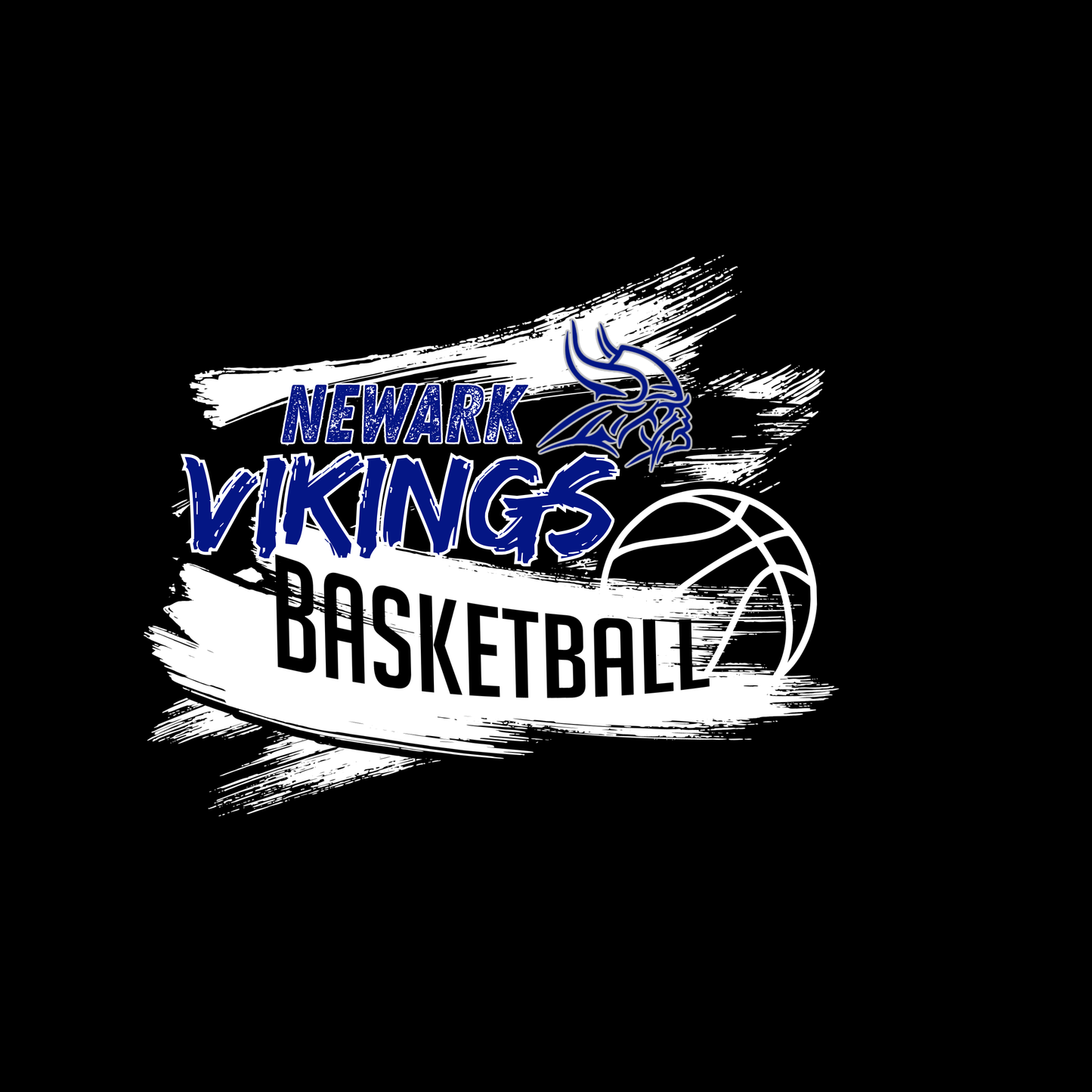 black PERFORMANCE t shirt with newark vikings basketball youth and adult