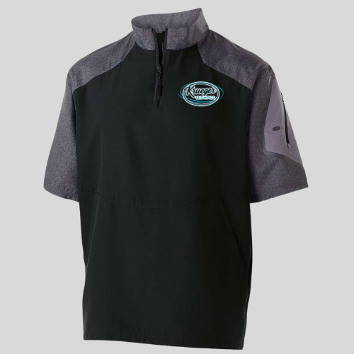 Unisex Raider Short Sleeve Quarter-Zip Pullover circle logo transfer