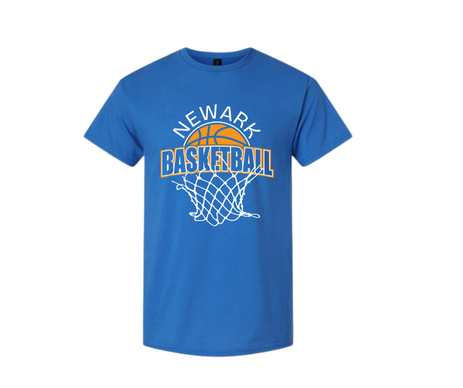 blue newark basketball t shirt adult and youth