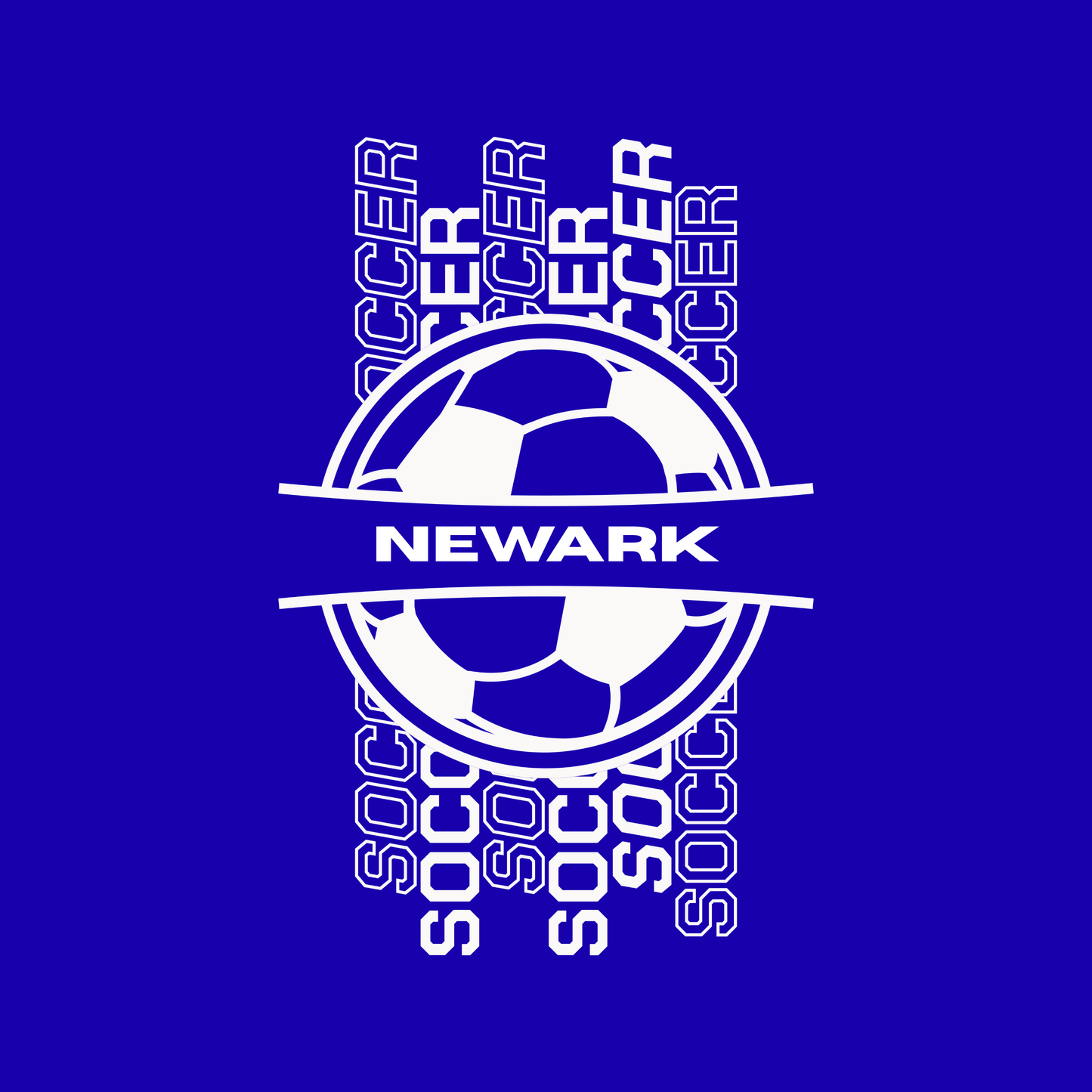 royal blue soccer front and back youth and adult t shirt