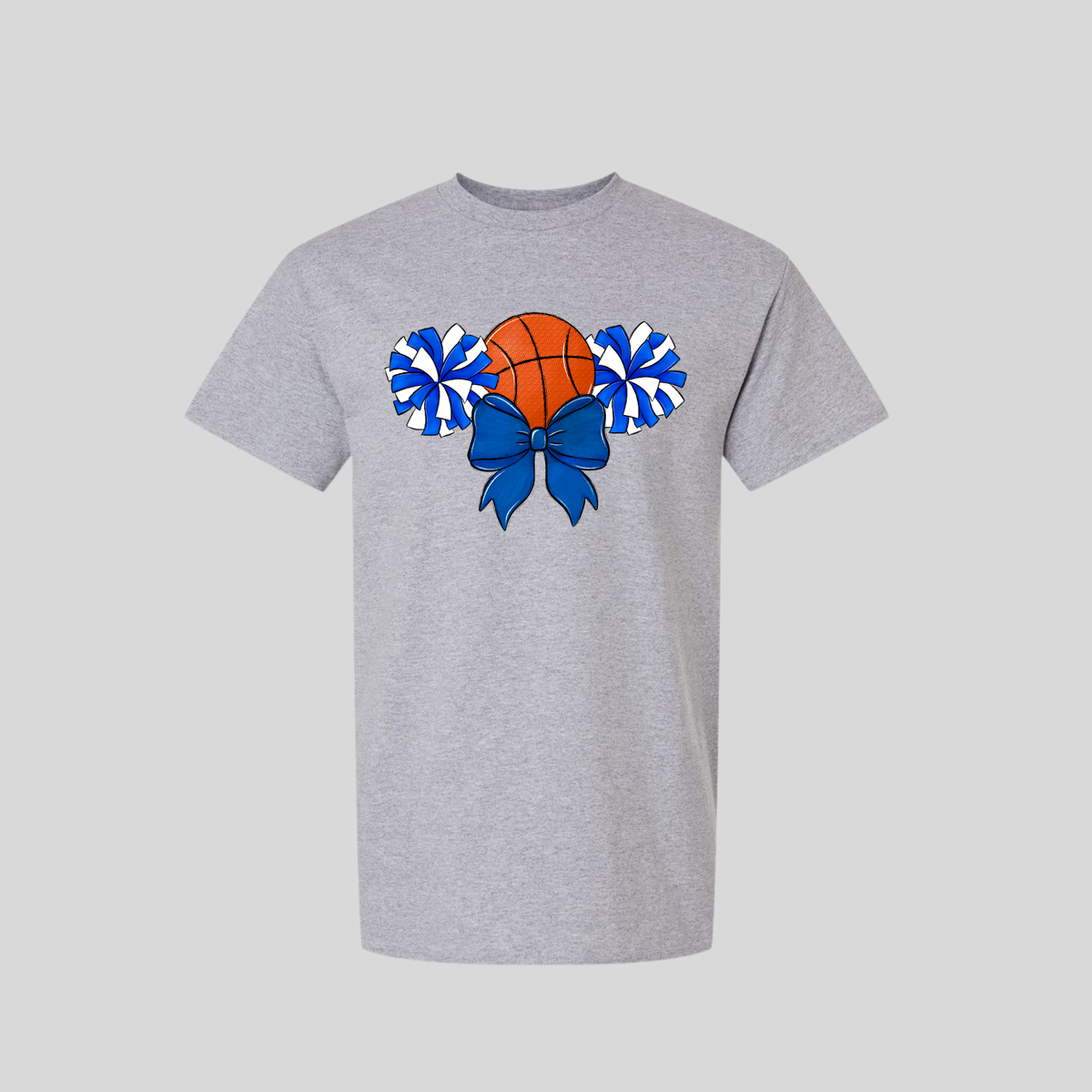 cheer bow and poms t shirt