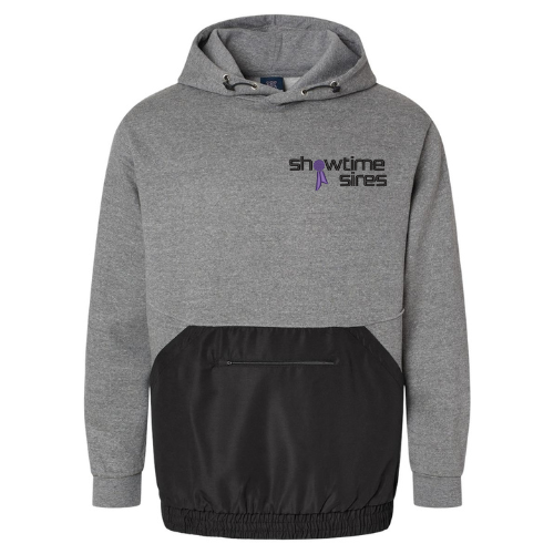 Mixed media hoodie