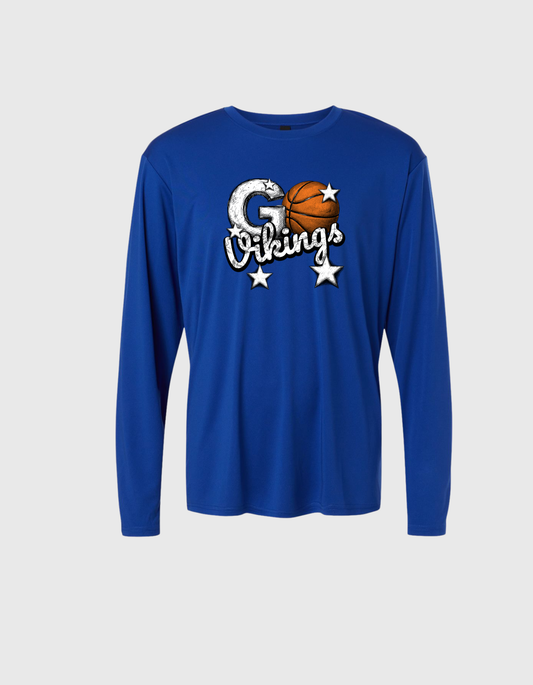 long sleeve dri fit go Vikings youth and adult
