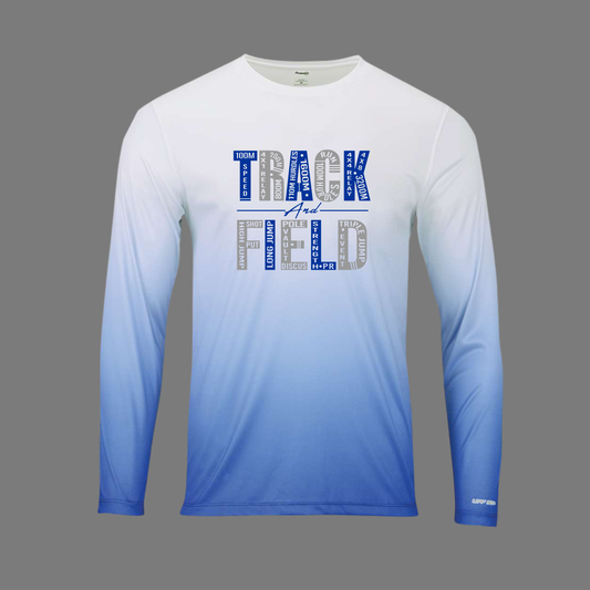 track and field letters -Men's Maui Performance Long Sleeve T-Shirt