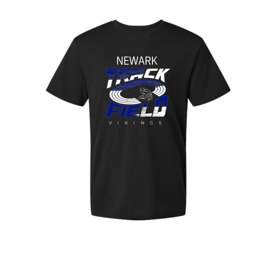 newark vikings track performance t shirt youth and adult