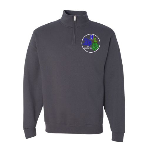 Nublend® Cadet Collar Quarter-Zip Sweatshirt stitched