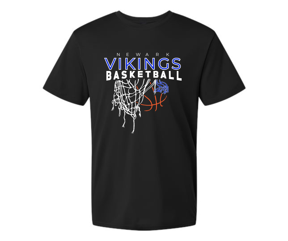 Vikings basketball Black performance t shirt