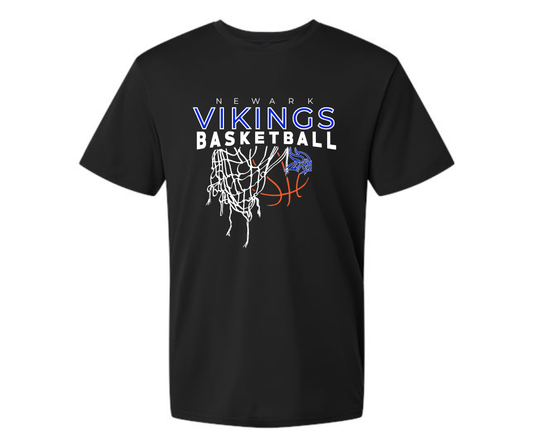 Vikings basketball Black performance t shirt