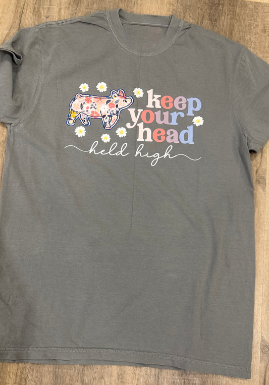 keep your head held high PIG t shirt