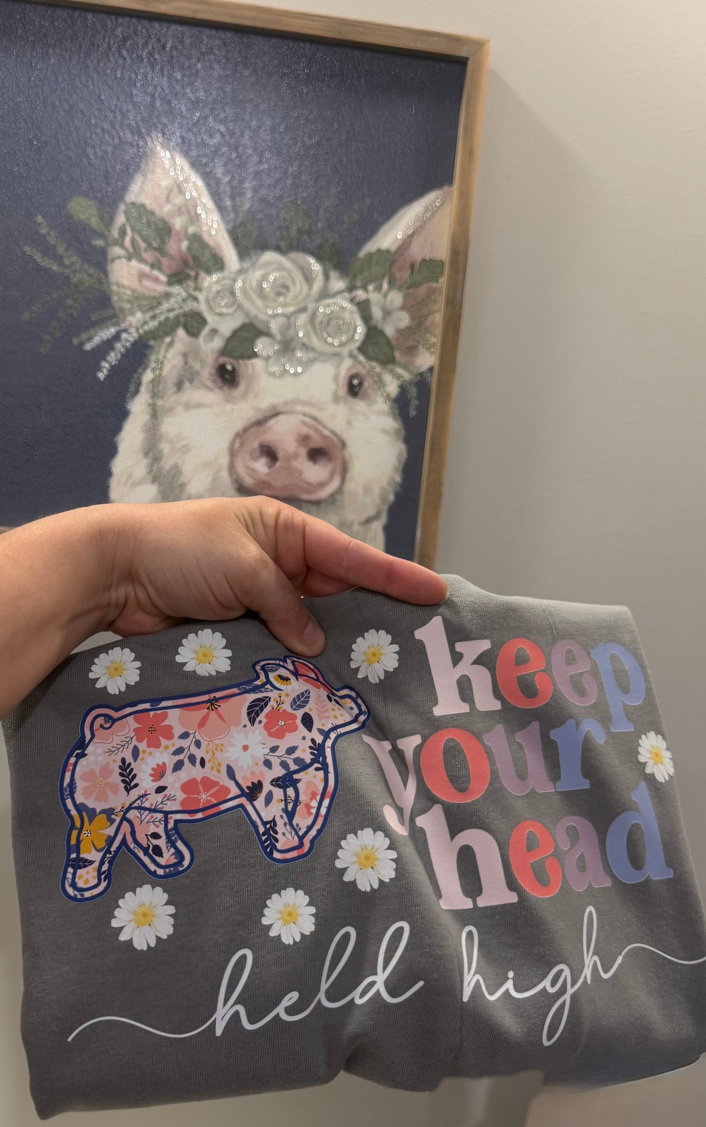 keep your head held high PIG t shirt
