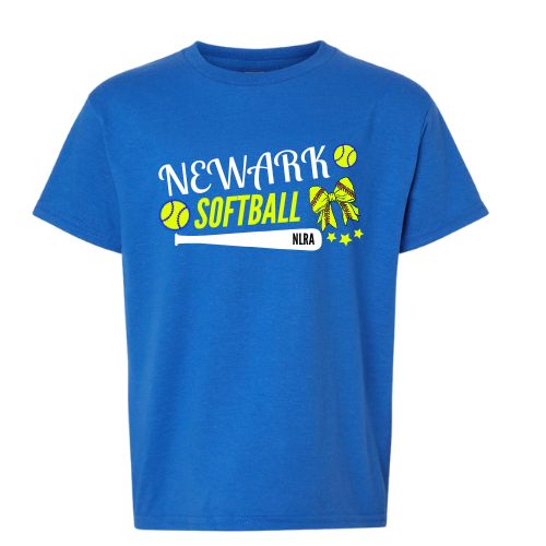 adult Newark Blue Softball shirt